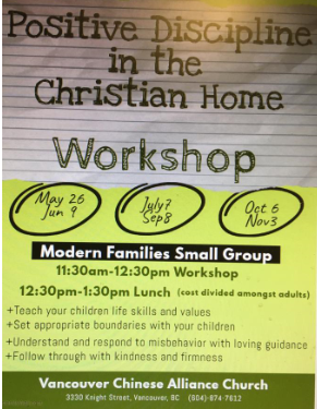 Positive Discipline in the Christian Home Workshop