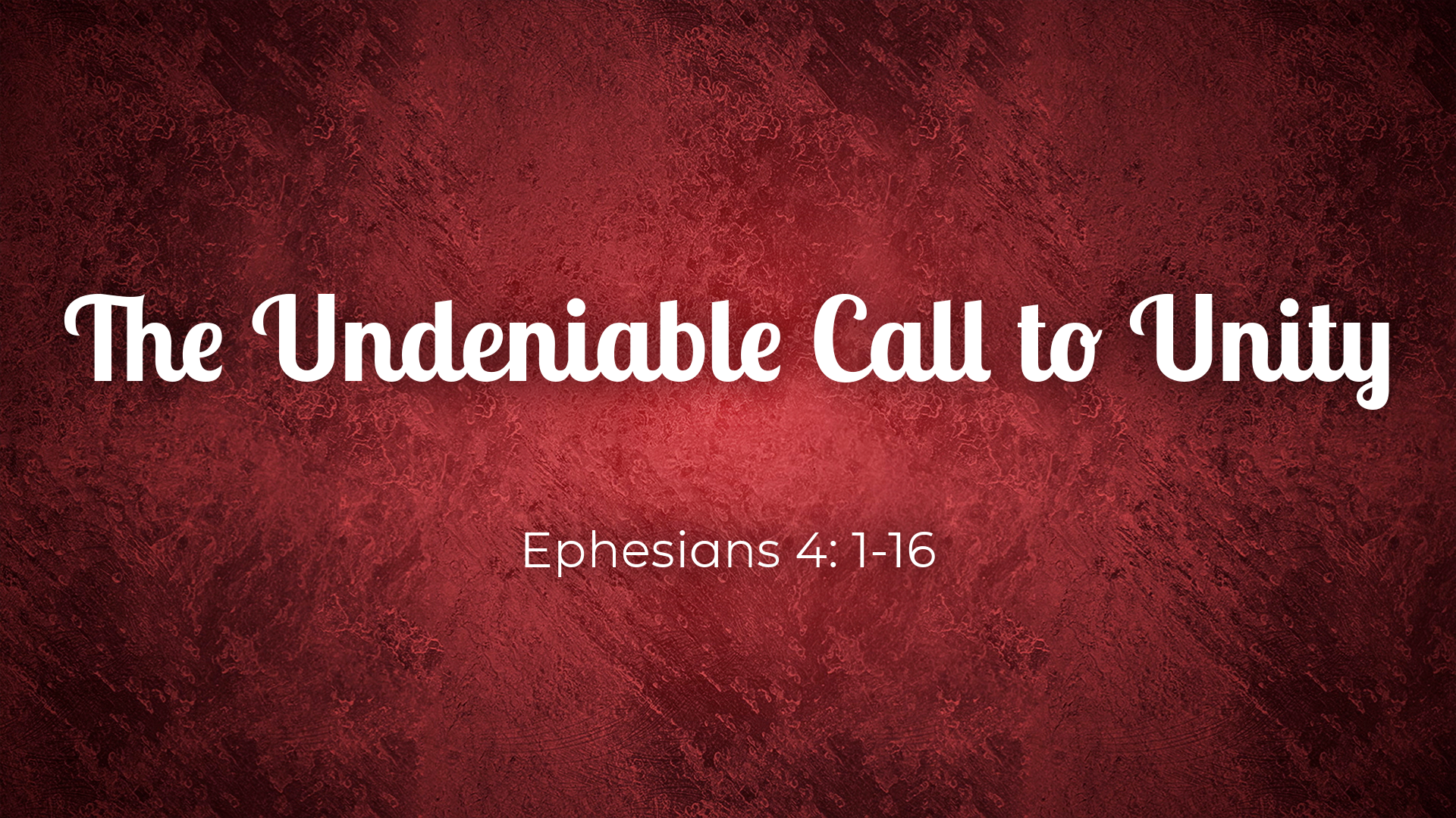 Jun 6, 2021 - The Undeniable Call to Unity (Video) Ephesians 4: 1-16