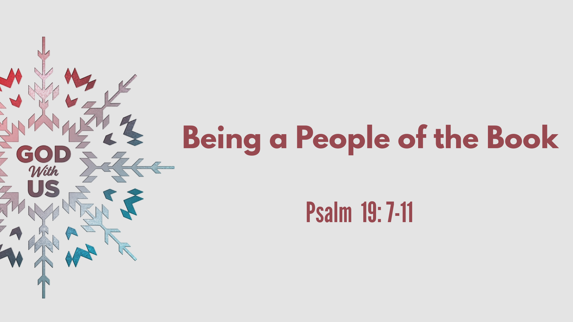 Jan 02, 2022 - Sermon Video Title: “Being a People of the Book”  Psalm 19: 7-11 Speaker:  Rev. Bill Wong