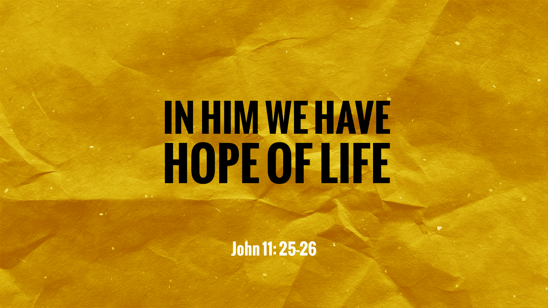 Dec 12, 2021 - In Him We Have Hope of Life  (Video) - John 11: 25-26
