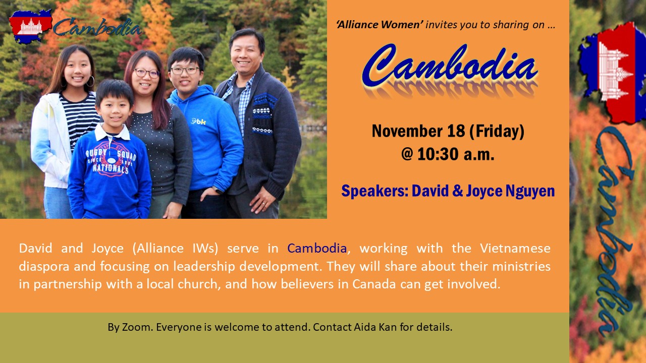 'Alliance Women' invites you to sharing on Cambodia