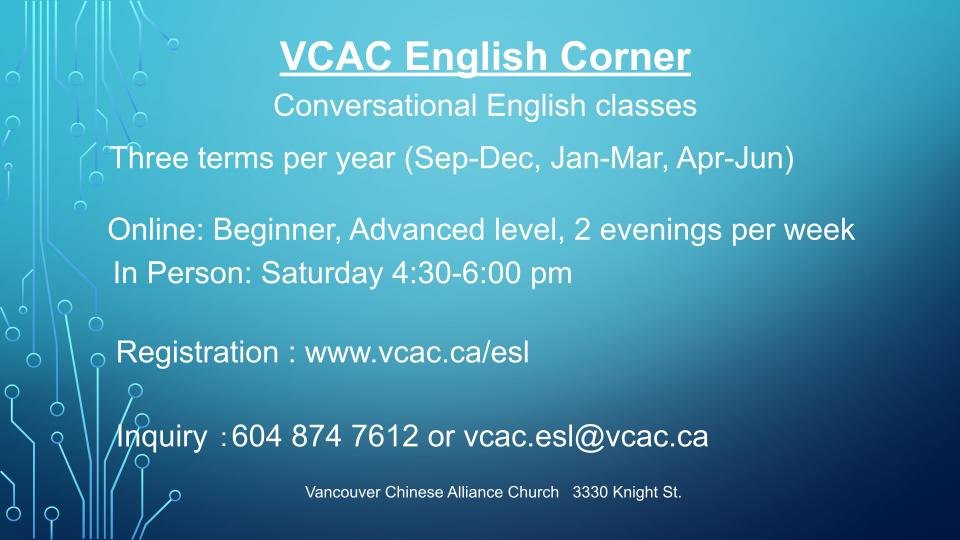VCAC English Corner