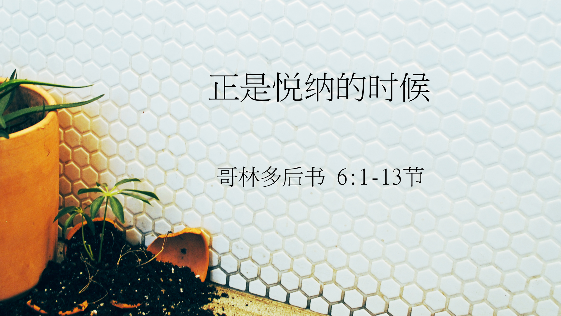 2020年7月5日 - 录像讲道 信息 : 正是悦纳的时候 林后 6:1-13 讲员 : 李在邢传道