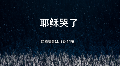 2021年9月05日 – 录像讲道:  耶稣哭了 约翰福音11:32-44节 讲员 :  顾永杰传道